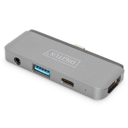DIGITUS DA-70893 USB-C 4 portos univerzális mobil dokkoló DIGITUS DA-70893 USB-C 4 portos univerzális mobil dokkoló