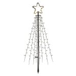   Emos DCTW02 fém 180 cm kültéri és beltéri meleg fehér időzítő LED karácsonyfa