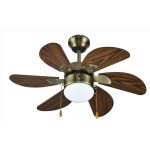   TOO FANC-76-310-WOOD mennyezeti ventilátor LED világítással 76cm
