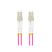 Lanberg FO-LULU-MD41-0020-VT duplex optikai patch kábel 4xLC/UPC csatlakozóval, 50/125 LSZH OM4, 2m