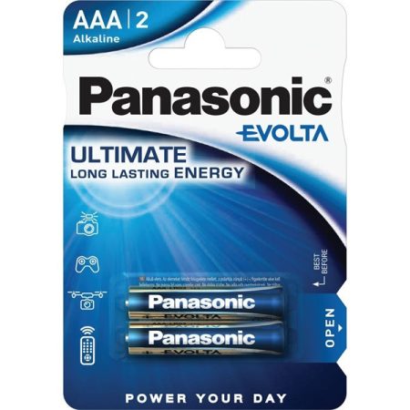 Panasonic EVOLTA LR03EGE/2BP 1,5V AAA alkáli szupertartós mikroceruza elem 2 db/csomag