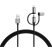Varta 57937101111 2m 12W 3in1 USB A - Lightning/microUSB/Type C adat- és töltőkábel
