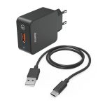   Hama 00201625 FIC E3 QC 3.0 USB -TYPE-C kábellel hálózati töltő szett