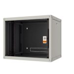   Legrand EVO9U6060P Evoline+ 19" 9U 600x600mm levehető oldallapos üvegajtós egyrészes fali rack szekrény