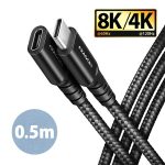 Axagon BUCM32-CF05AB 0,5m USB C fekete hosszabbító kábel