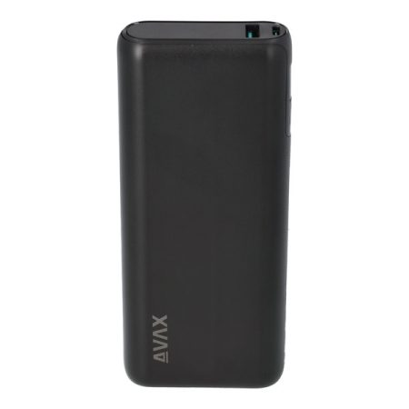 AVAX PB202B VITALITY 20000mAh Type C/PD 65W+QC18W gyorstöltő fekete power bank AVAX PB202B VITALITY 20000mAh Type C/PD 65W+QC18W gyorstöltő fekete power bank