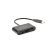 Gembird USB-C SD/microSD kártyaolvasó fekete