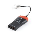   Gembird FD2-MSD-3 kulcstartó USB2.0 microSDHC fekete-piros kártyaolvasó