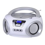   Trevi CMP 544BT hordozható fehér Bluetooth/FM/USB/AUX/CD boombox