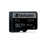   Verbatim 47041 SDHC 32GB Pro U3 Class 10 micro memóriakártya + adapter