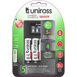   Uniross UCU002A 2100mAh Hybrio Ni-Mh LCD akku gyorstöltő + 4xAA akku