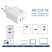 Akyga 2x USB-C PD 5-12V / max. 3A 40W Quick Charge 3.0 gyorstöltő