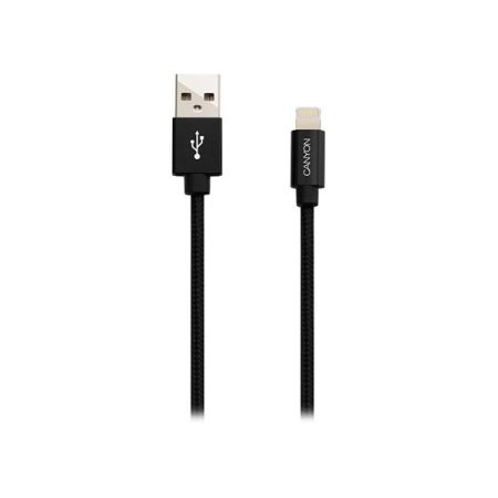 Canyon Charge & Sync MFI Lightning -> USB 2.0 A M/M adatkábel 1m fekete Canyon Charge & Sync MFI Lightning -> USB 2.0 A M/M adatkábel 1m fekete