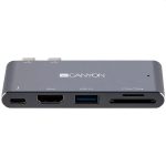   Canyon MacBook Thunderbolt 3 Multiport Dockibng Station 5-in-1 5-port Thunderbolt 3 Dual Port dokkoló szürke