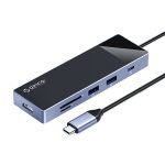   ORICO ORICO-DM-9P-BK-BP 9in1 Type-C USB3.0 x3/USB2.0/USB3.0 c típusú/HDMI/PD100W/TF(microSD)/SD dokkoló