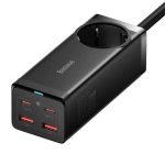   Baseus PSZM000401 GaN3 Pro 100W 2xUSB/2xUSB C/AC fekete töltő