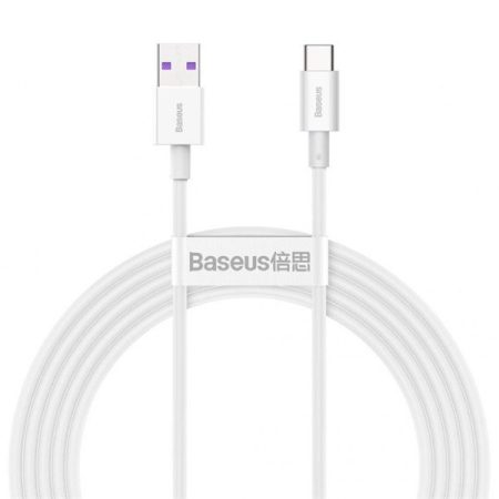 Baseus CATYS-A02 Superior 2m 66W USB A/USB C fehér adat- és töltőkábel