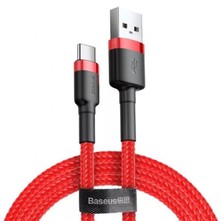 Baseus CATKLF-U09 Cafule 3m 2A USB A/USB C piros adat- és töltőkábel