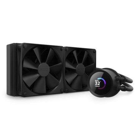 NZXT Kraken 240 240mm 2x120mm AIO LCD fekete vízhűtéses processzor hűtő