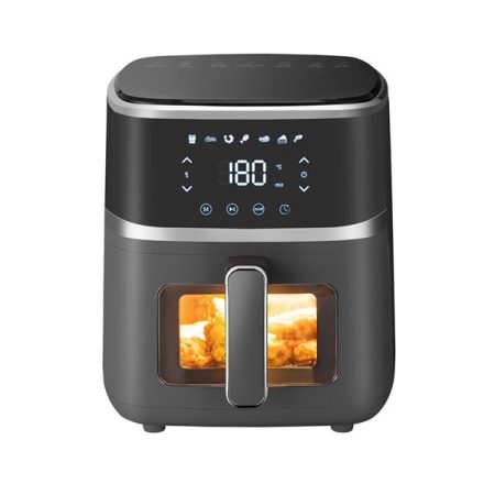 TOO AF-150B-1400 W fekete 5 L forrólevegős sütő (air fryer/airfryer) digitális vezérléssel, betekintő ablakkal TOO AF-150B-1400 W fekete 5 L forrólevegős sütő (air fryer/airfryer) digitális vezérléssel, betekintő ablakkal