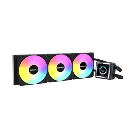 RAIDMAX LM360 360mm ARGB+LCD fekete vízhűtéses processzor hűtő