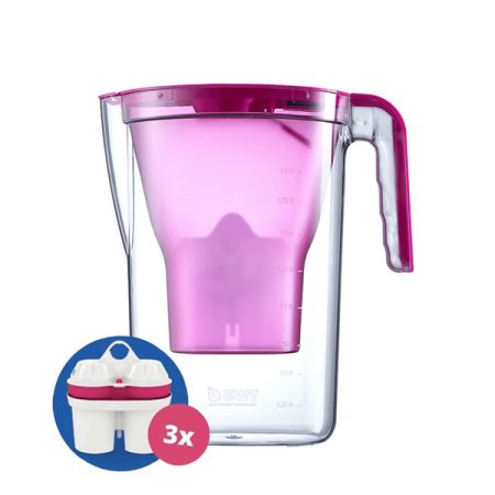 BWT Vida 125637740 2,6l pink vízszűrő kancsó + 3db szűrő