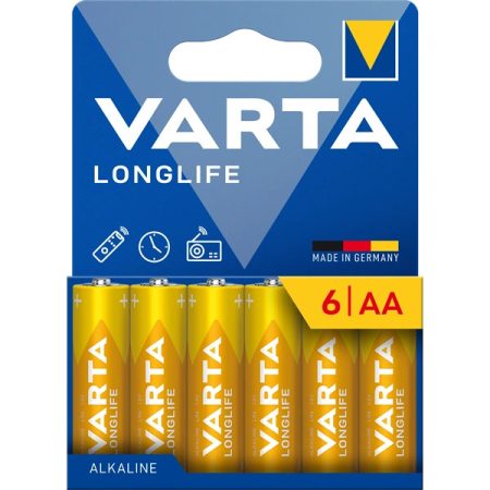 VARTA 4106101736 Longlife AA ceruzaelem 6db/bliszter