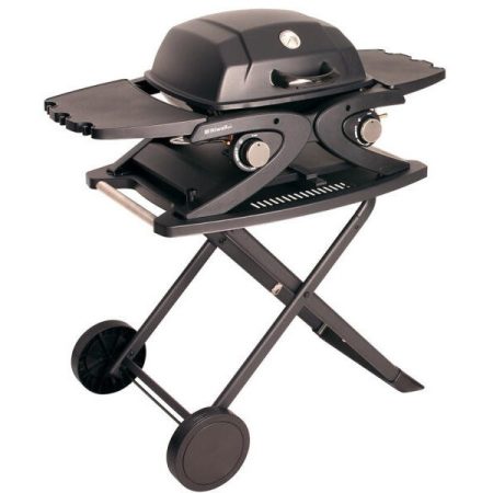 Riwall RGG 20 Compact SET4,2 kW, 2 gázégővel és összecsukható asztallal gázüzemű mobil grillsütő