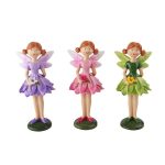 IRIS dekor műgyanta tündér virággal 3 szortiment 14,2cm