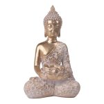 IRIS dekor műgyanta buddha ülő arany 18x30cm