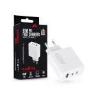   Maxlife ML081094 45W 2xType-C + USB fehér gyorstöltő adapter