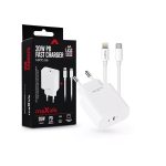   Maxlife ML738416 PD+QC 20W Type-C fehér gyorstöltő adapter + Type-C/Lightning kábel