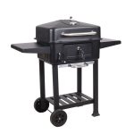   TOO BG-200B fekete BBQ faszenes grillkocsi két oldalsó asztallal