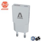   AVAX CH641LB NANO SLIM 30W USB-C (PD3.0)+USB-A (QC3.0) világoskék hálózati töltő