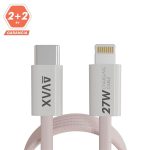   AVAX CB611P MAGNETY 27W 1m USB-C - Lightning adat- és töltőkábel
