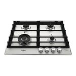   Whirlpool GMWL 628/IXL EE inox, beépíthető, gáz, főzőzóna: 3 +1 wok égőfej, beépíthető méret: 56cm, főzőlap
