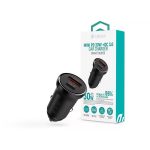   Devia ST112421 Smart Series Mini 30W PD+QC USB+Type-C fekete autós töltő adapter