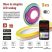 Emos GoSmart NEON fehér, 3 m, 24 W, RGBIC dimmelhető, WiFi LED szalag
