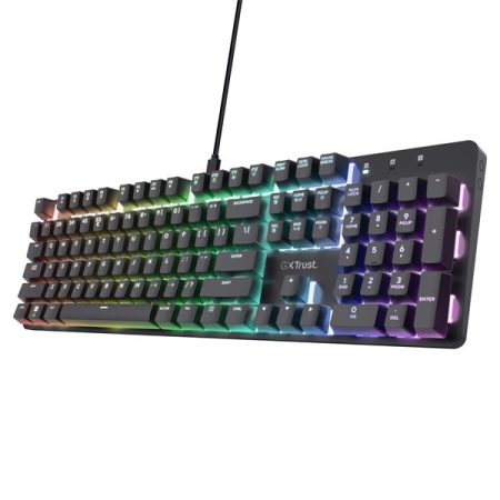 Trust 25683 GXT 871 Zora HUN fekete mechanikus gamer billentyűzet Trust 25683 GXT 871 Zora HUN fekete mechanikus gamer billentyűzet