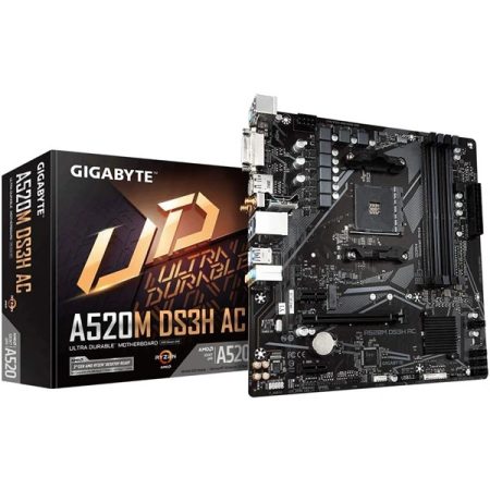 Gigabyte A520M DS3H AC AMD A520 AM4 mATX alaplap Gigabyte A520M DS3H AC AMD A520 AM4 mATX alaplap
