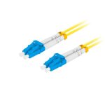   Lanberg FO-LULU-SD11-0100-YE Monomódusú duplex optikai patch kábel 2xLC/UPC csatlakozóval 10m