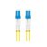 Lanberg FO-LULU-SD11-0100-YE Monomódusú duplex optikai patch kábel 2xLC/UPC csatlakozóval 10m