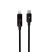 AVAX CB651 PULSEY 1m 27W USB-C - Lightning szürke fonott gyorstöltő LED kábel