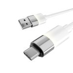   AVAX CB312 GLOWY 1m 18W USB-A - USB-C fehér gyorstöltő kábel