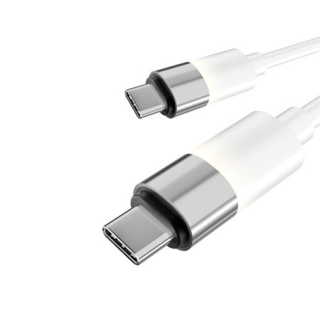 AVAX CB317 GLOWY 2m 60W USB-C fehér gyorstöltő kábel