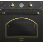   Hausberg HB-8055RST fekete-arany, rusztikus, beépíthető, sütőtér:57L, grill, légkeveréses sütő