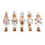   IRIS polirezin akasztós diótörő, fehér és arany, 1db 4 x 10 cm