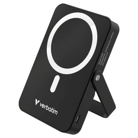 Verbatim 32264 Charge n Go 10000mAh fekete vezeték nélküli kitámasztható mágneses powerbank
