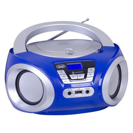 Trevi CMP 544BT hordozható CD/Bluetooth/FM/USB/AUX kék boombox