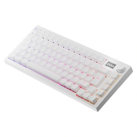 AVAX GM02 PRO 75% HUN tri-mode fehér mechanikus (Gateron red switch) billentyűzet AVAX GM02 PRO 75% HUN tri-mode fehér mechanikus (Gateron red switch) billentyűzet